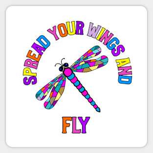 DRAGONFLY Wings - Inspirational Quotes Sticker